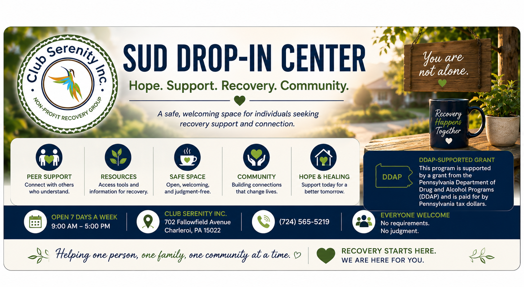 The Club Serenity drop-in center