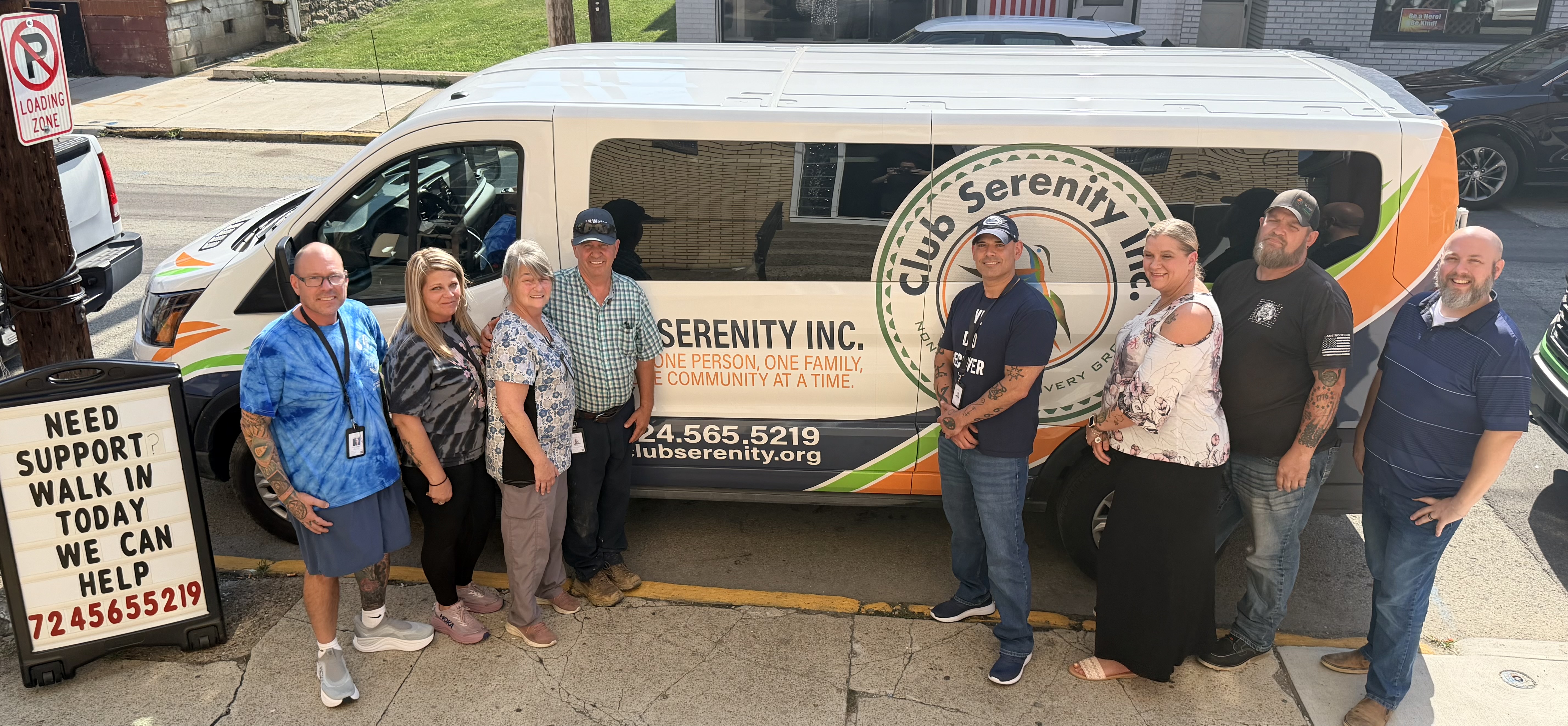 The Club Serenity, Inc. team at the Drop-In Center