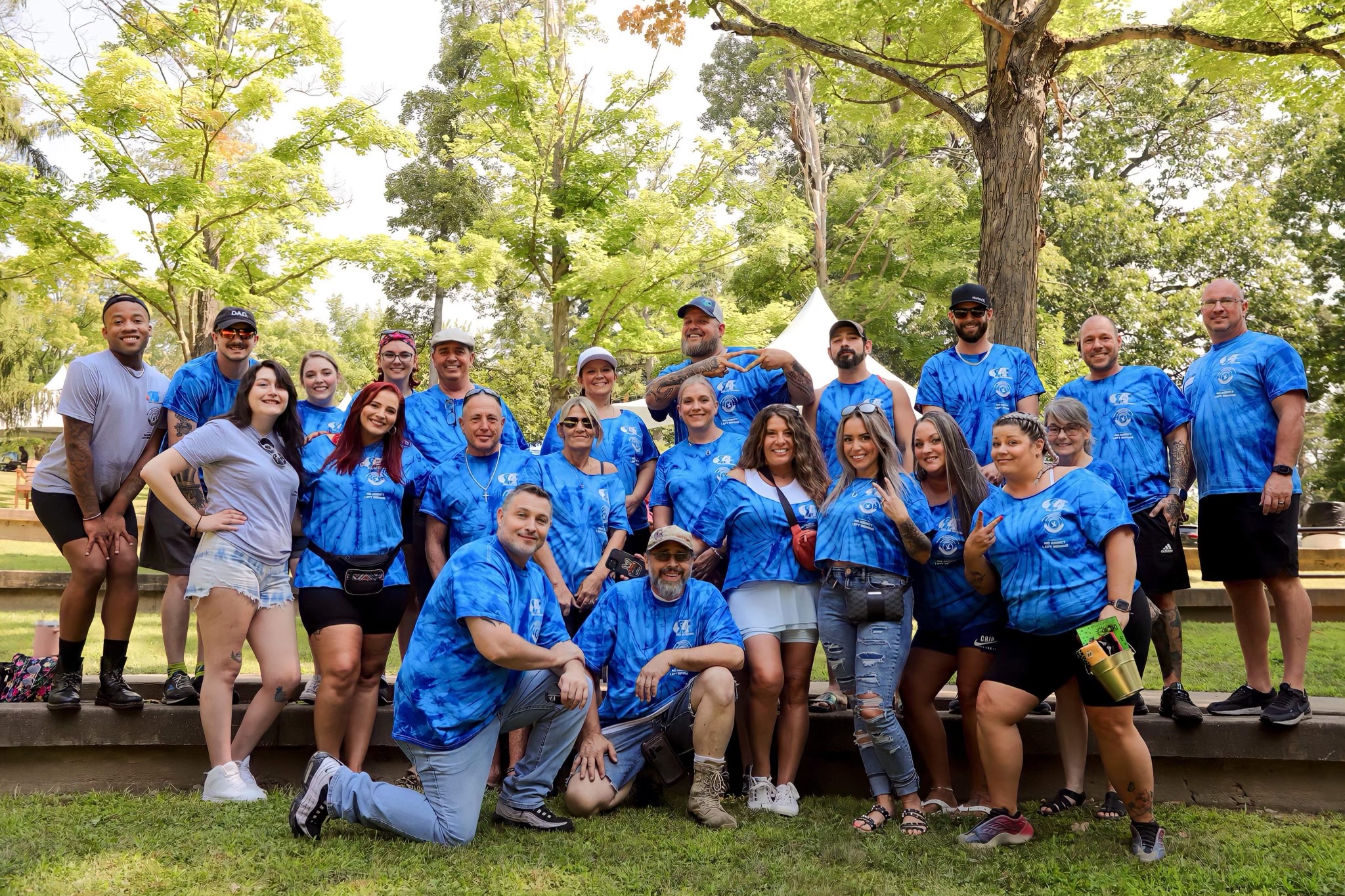 Club Serenity volunteers at a community outreach event